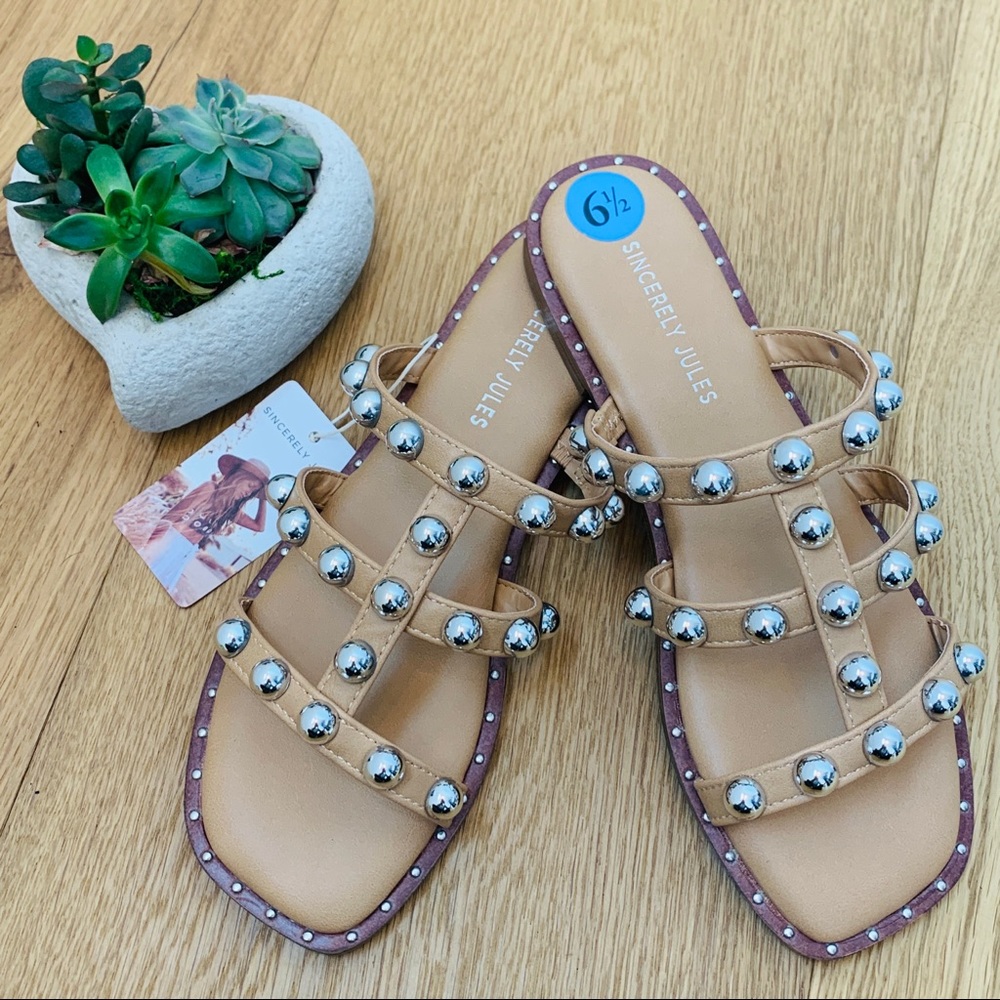 Sincerely Jules Ventura Pearl Sandals SZ 6